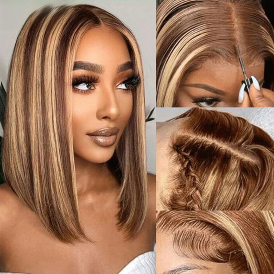 Highlight Brown lace Front Human Hair Wigs
