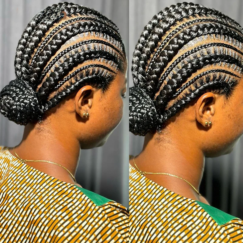 Lace Front Double Dutch Cornrow Braided Wig