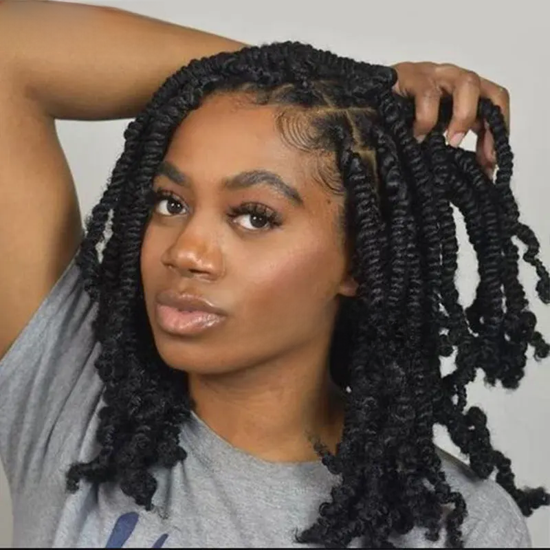 Spiral Curls Braided Wigs