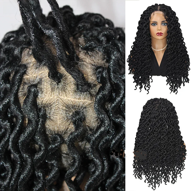 Curly Braided Wig With Baby Hair