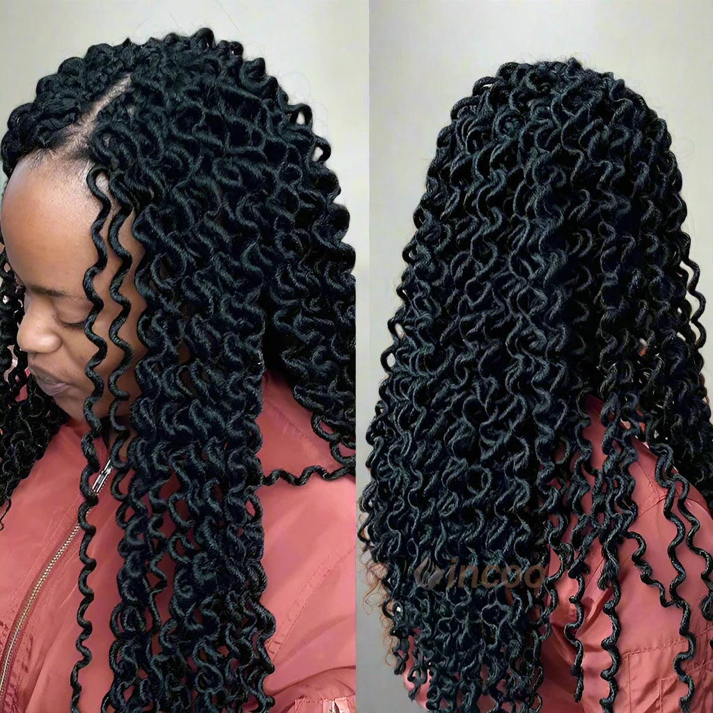 Curly Braided Wig With Baby Hair