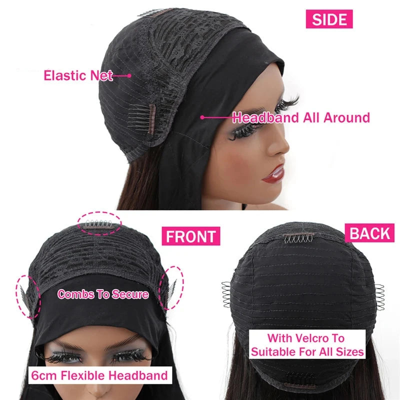 Headband Water Wave Human Hair