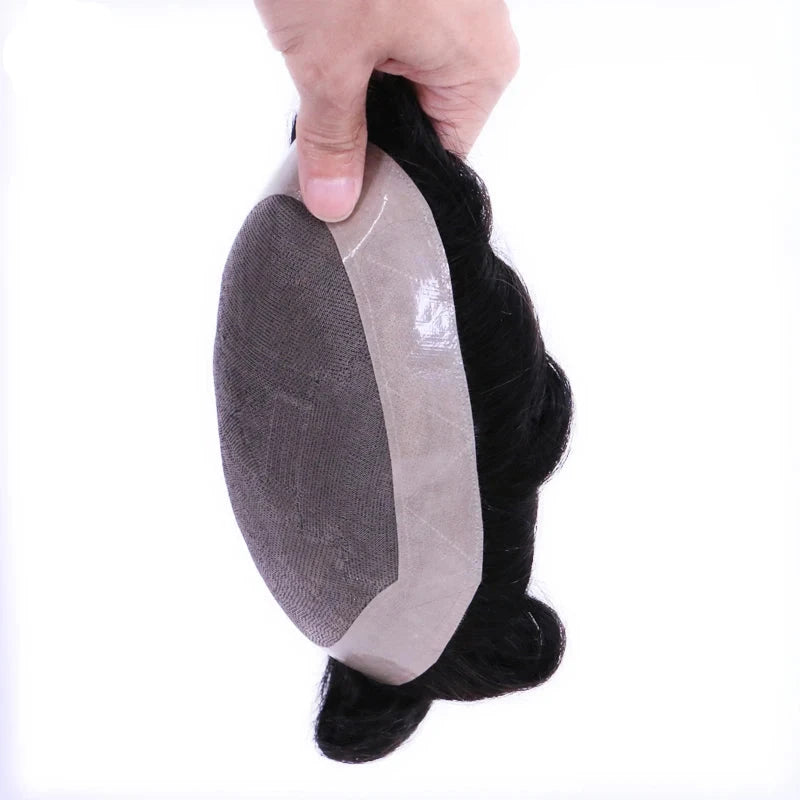 Men's Toupee Natural Virgin Human Hair