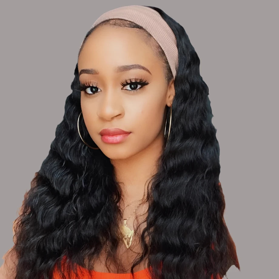 Deep Wave Headband Wig