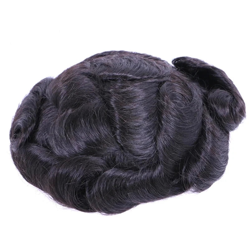 Men's Toupee Natural Virgin Human Hair