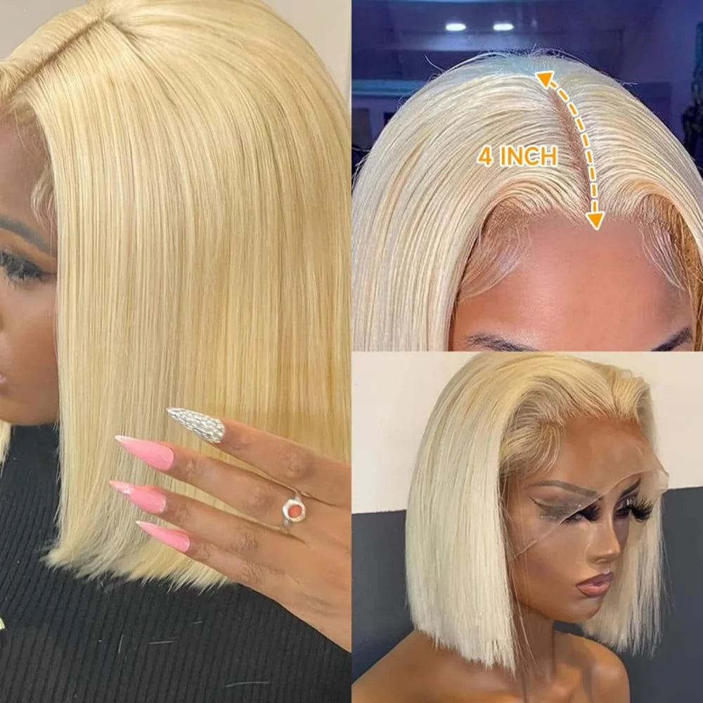 Blonde Human Hair Lace Front Wigs