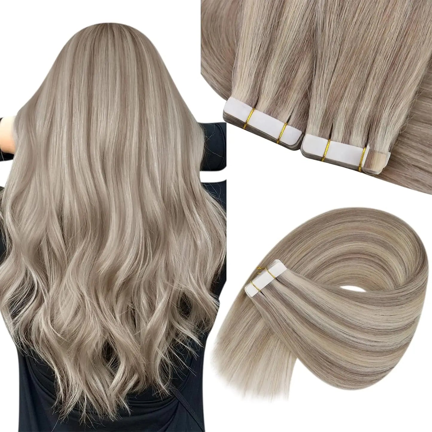 Straight Tape In Human Hair Extensions