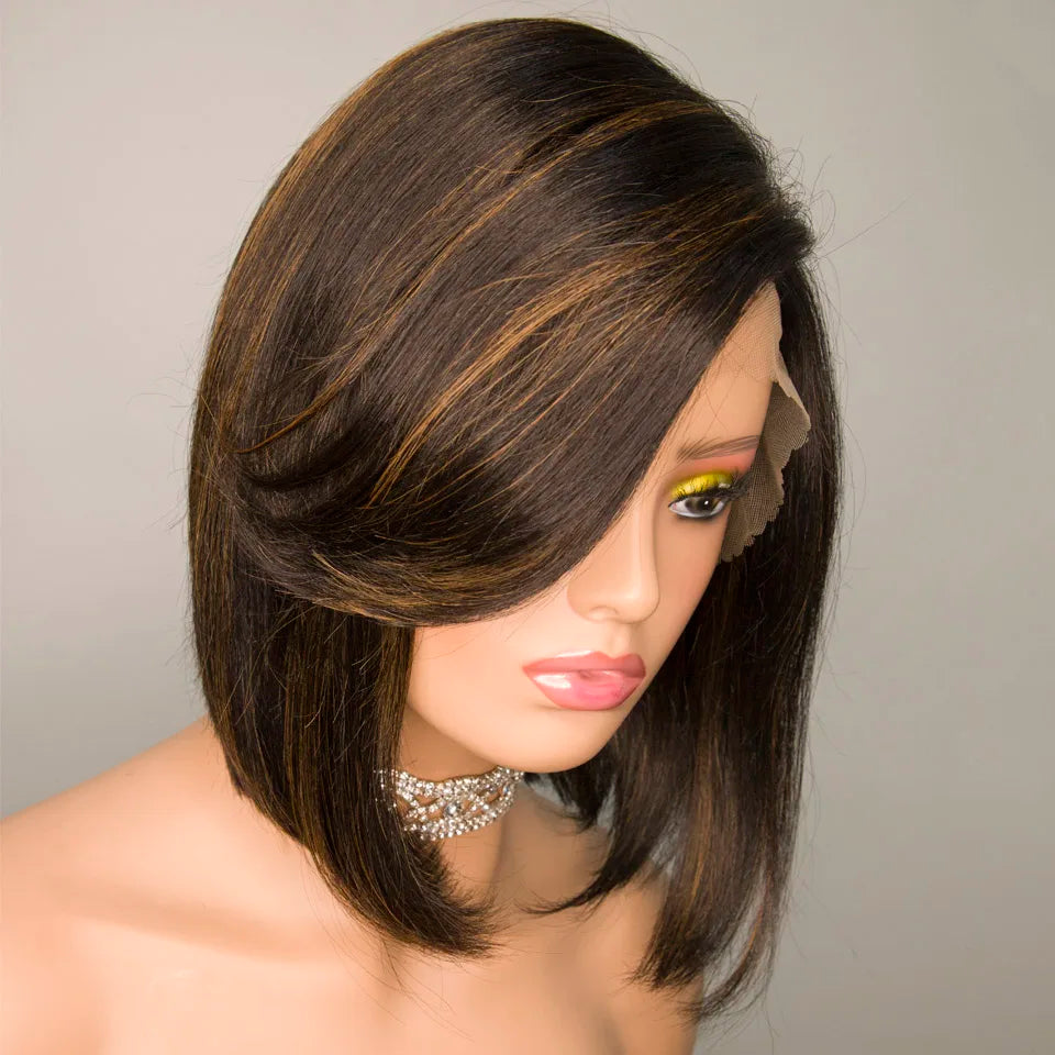 Side Part Lace Front Human Hair Wigs