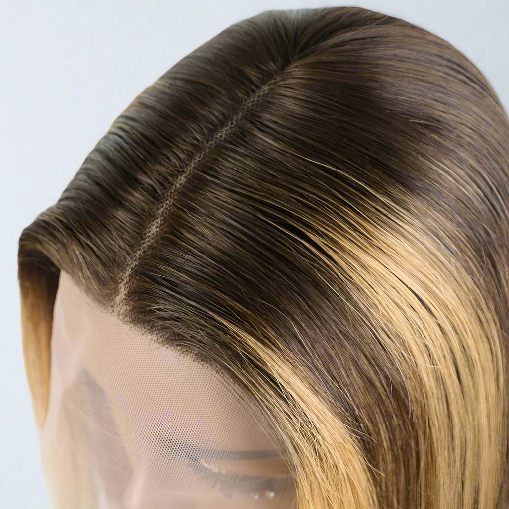 Straight Bob Wig T Part lace Human Hair