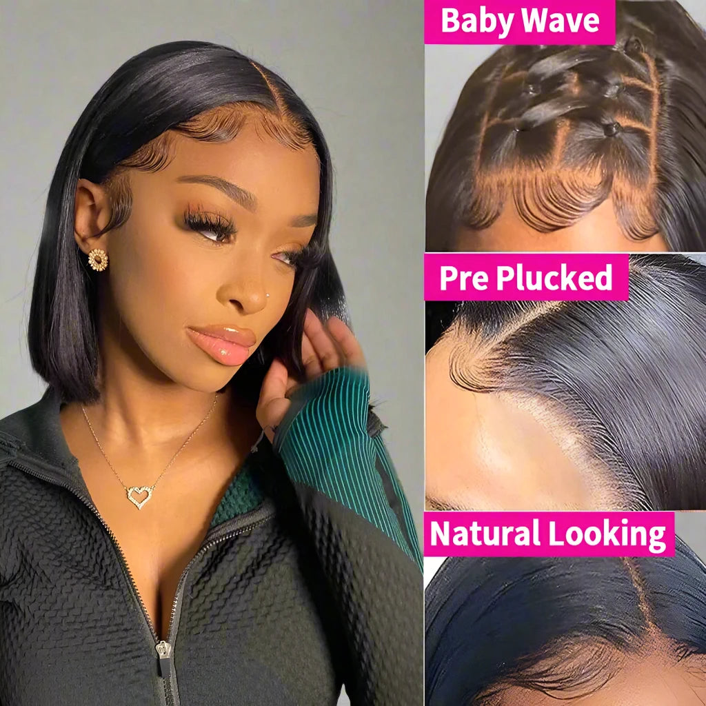 Straight Short Lace Front Wigs