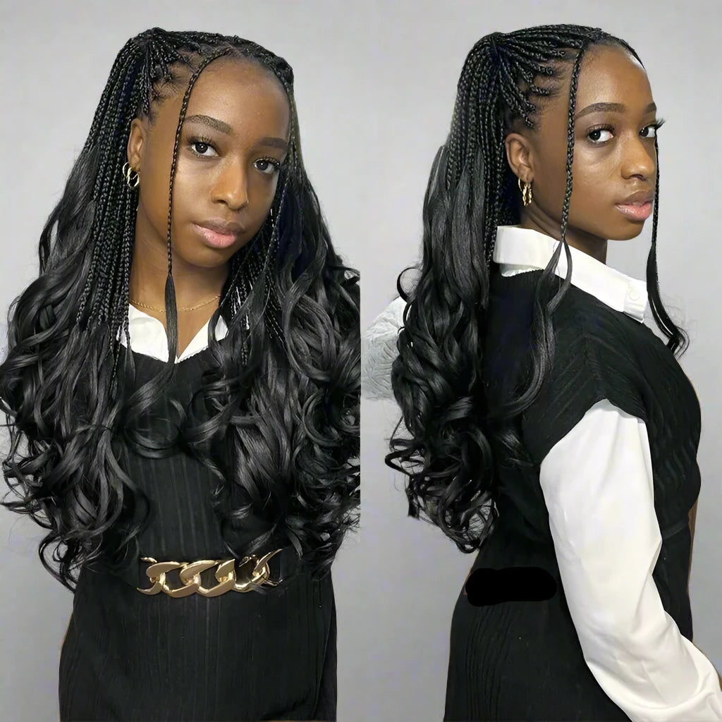 Synthetic Full Lace Front With Curly Ends
