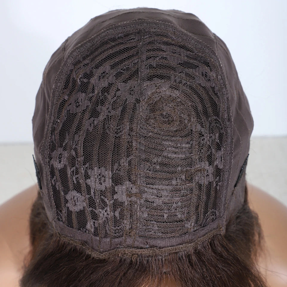 Kinky Straight Bob Glueless Human Hair Wigs