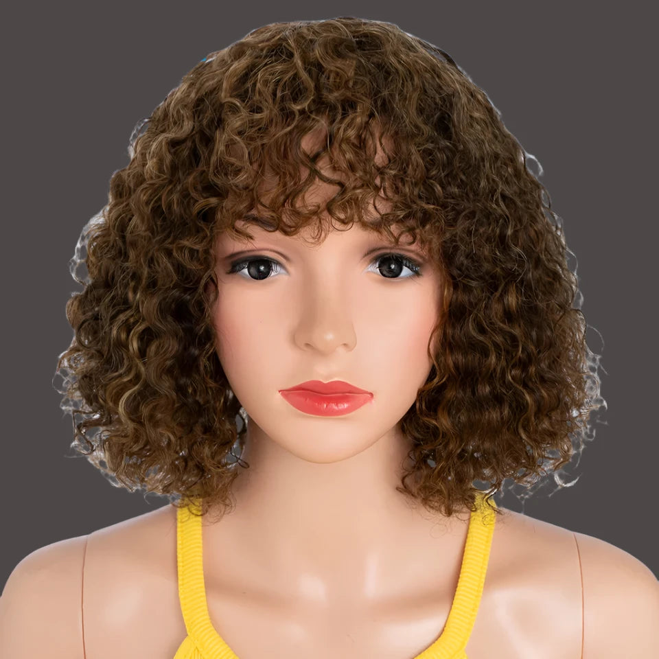 Afro Kinky Deep Curl With Bangs