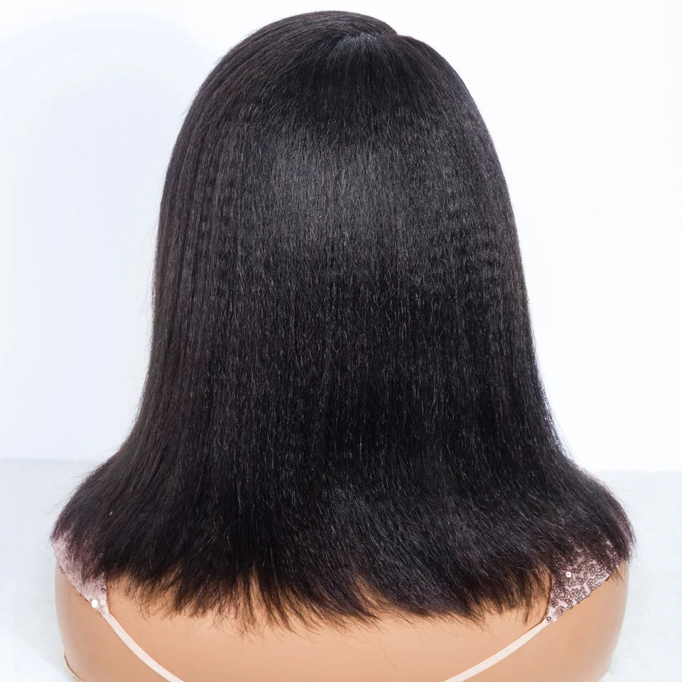 Glueless Kinky Straight Human Hair Wigs