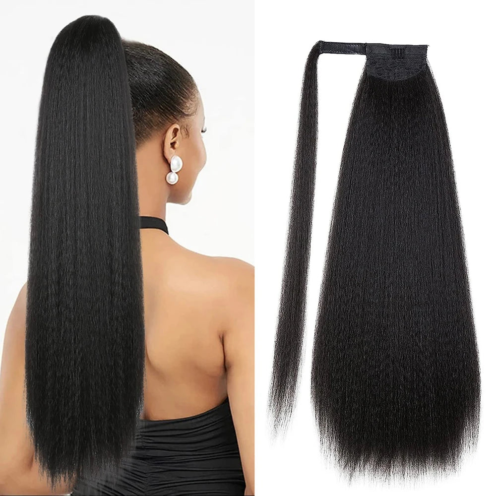 Yaki Kinky Straight Ponytail Hair Extension