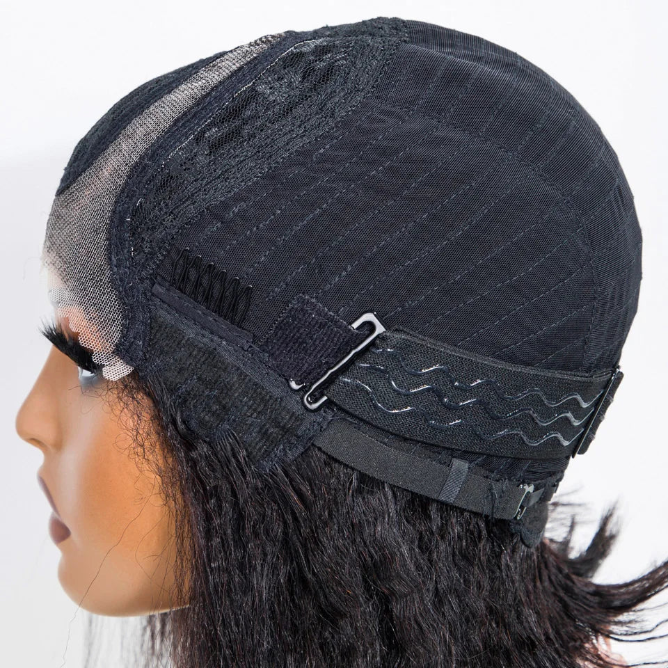 Glueless Kinky Straight Human Hair Wigs