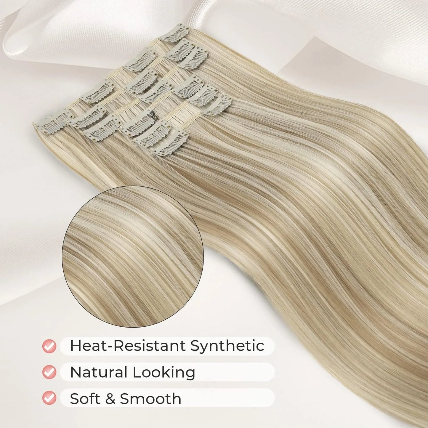 Hair Extension 6PCSlip Straight 24"