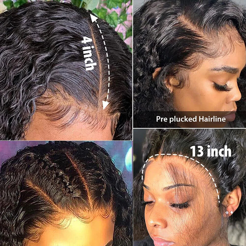 Water Wave Curly Lace Frontal Wig