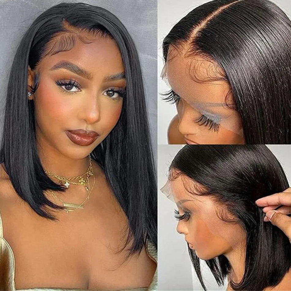 Lace Front Wig Pre Plucked Human Hair