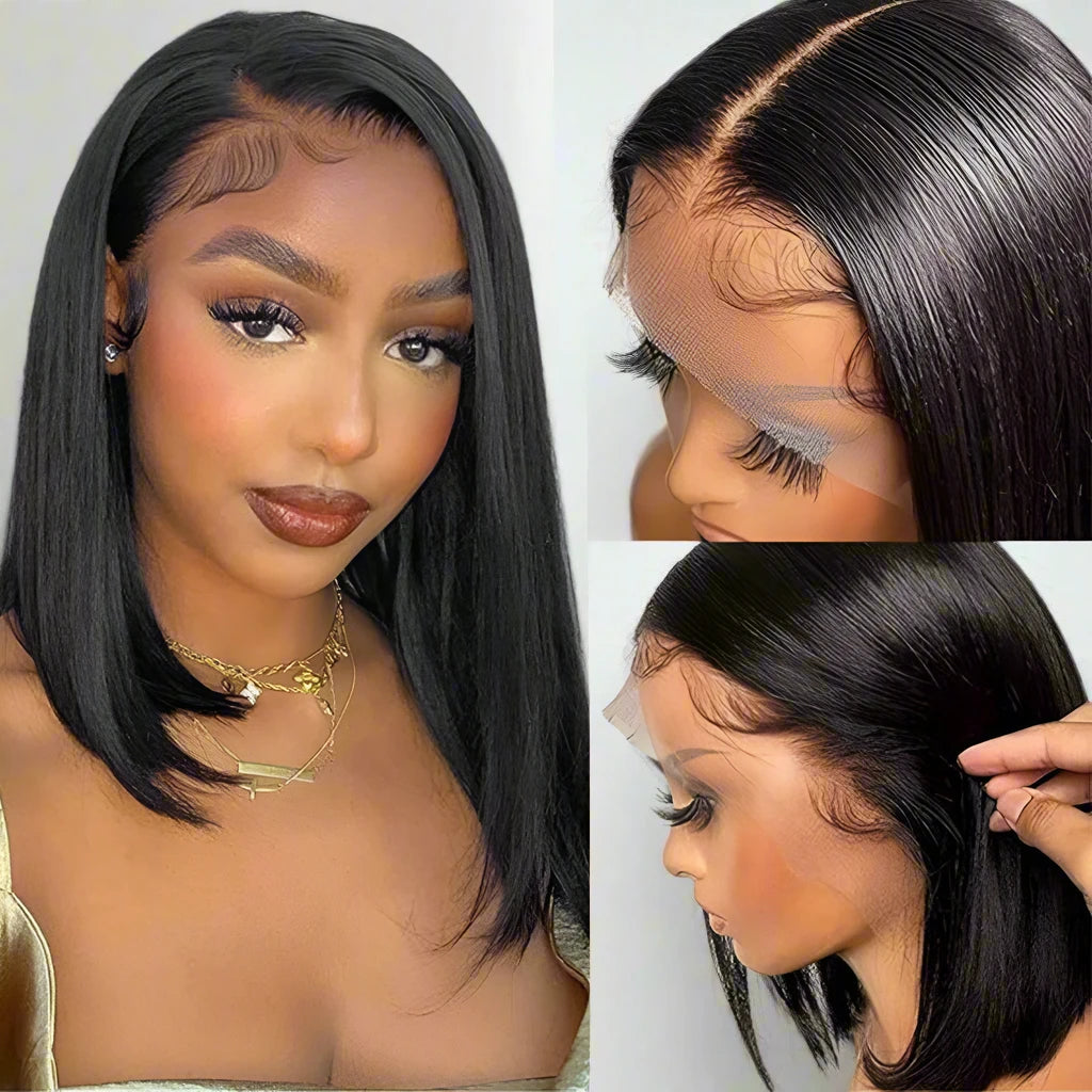 Lace Front Wig Pre Plucked Human Hair