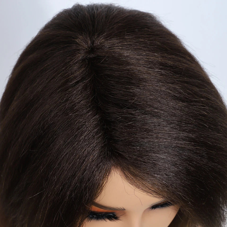 Kinky Straight Bob Glueless Human Hair Wigs