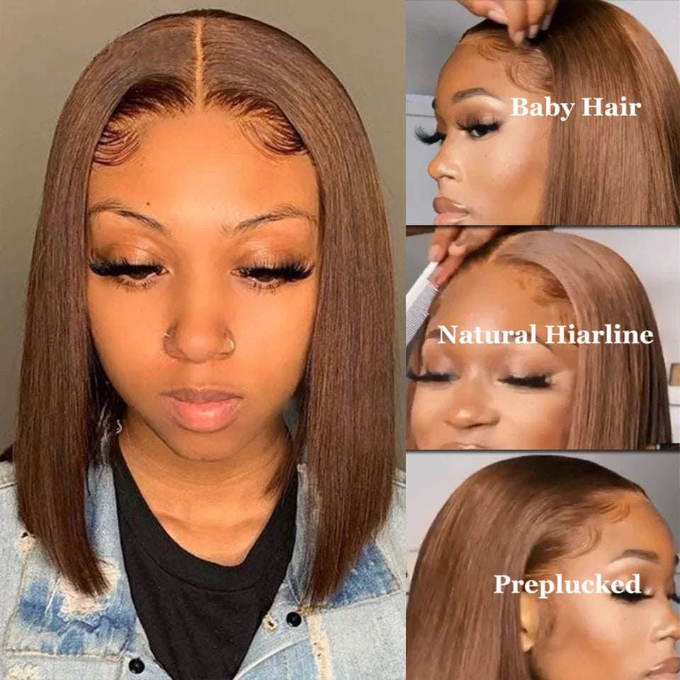 Chocolate Brown Human Hair Lace Frontal