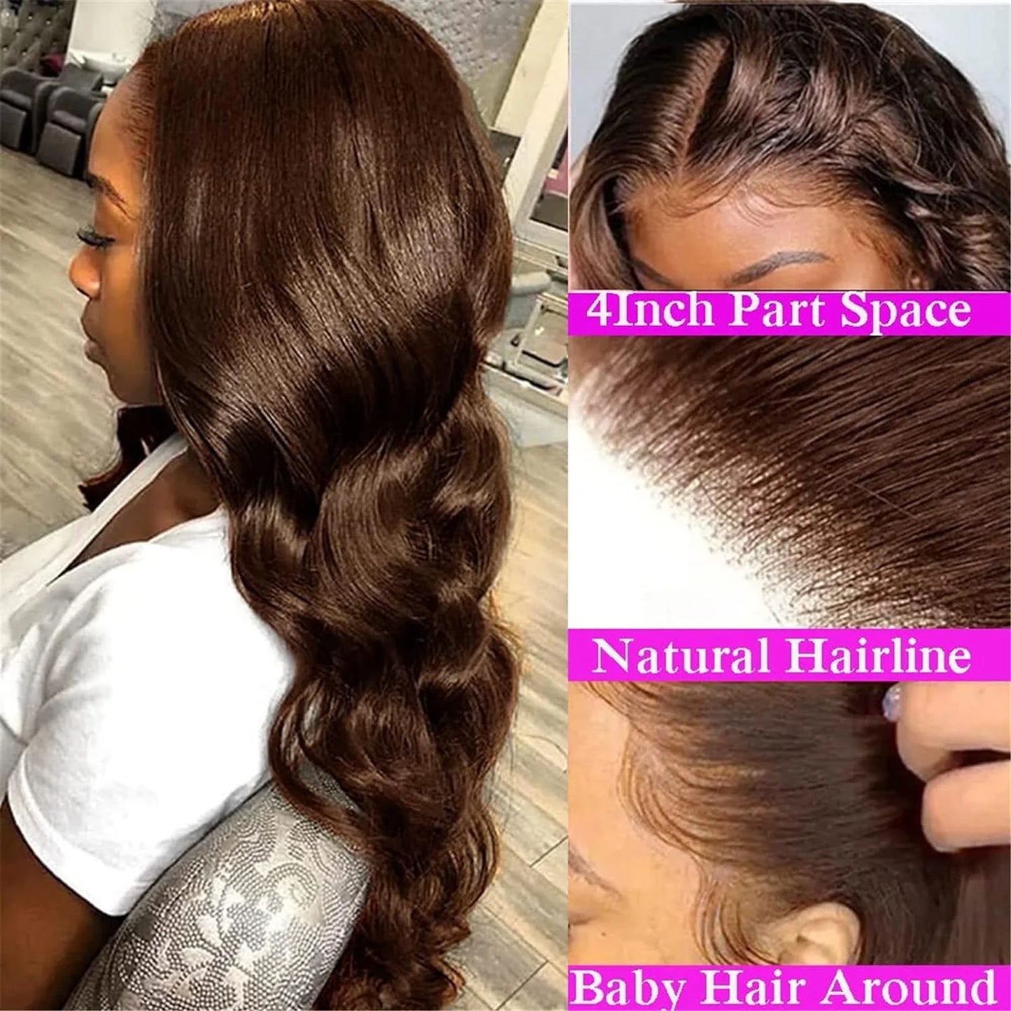 Chocolate Brown Lace Frontal Human Hair