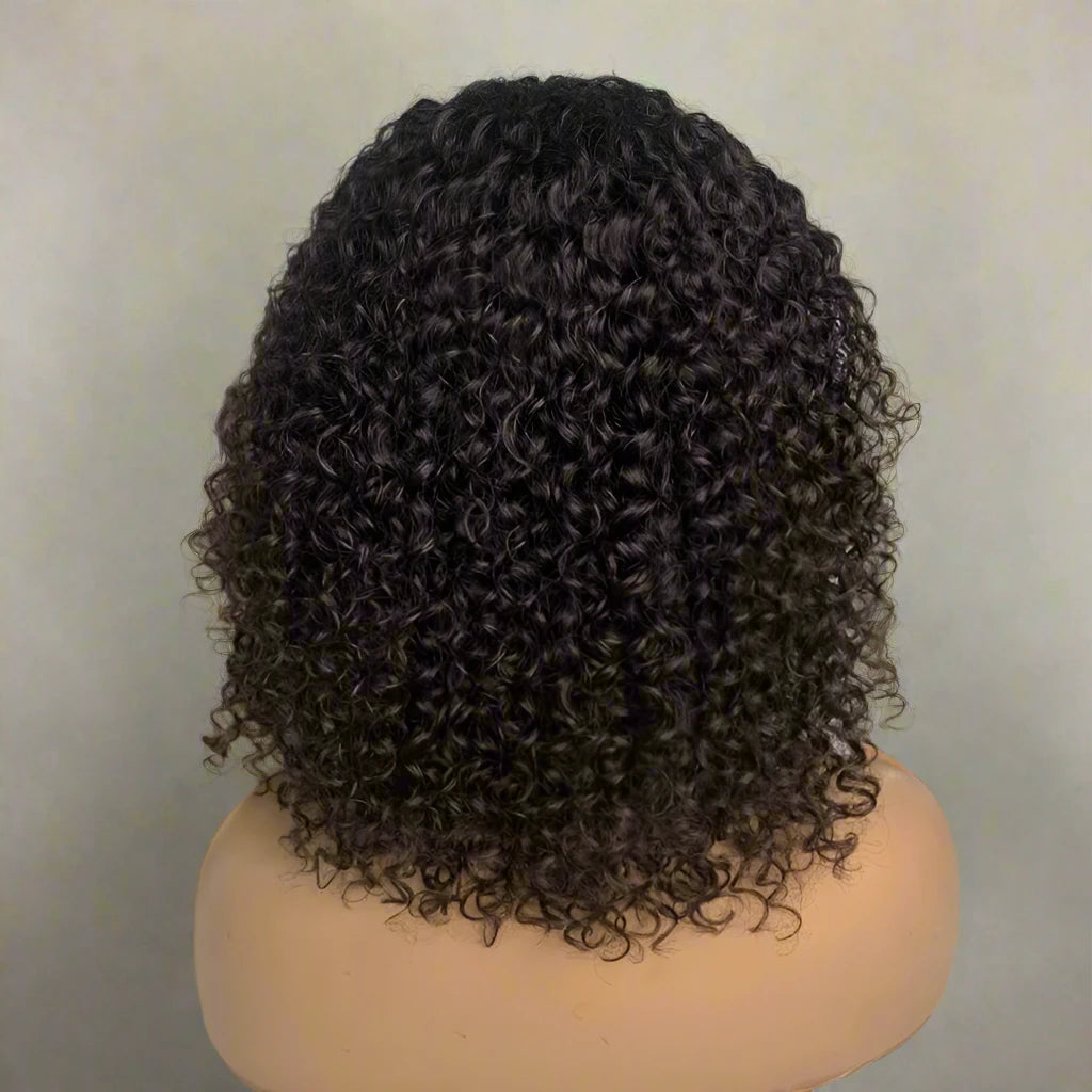 Kinky Curly Wig With Bangs