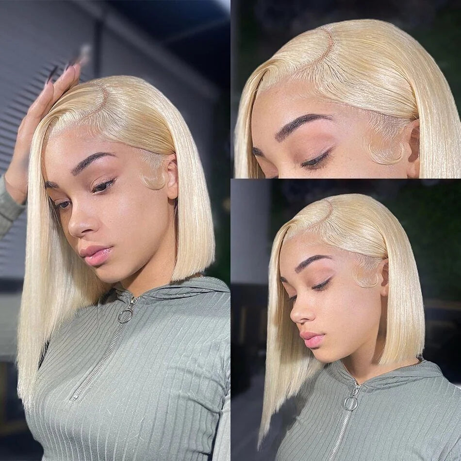 Blonde Human Hair Lace Front Wigs