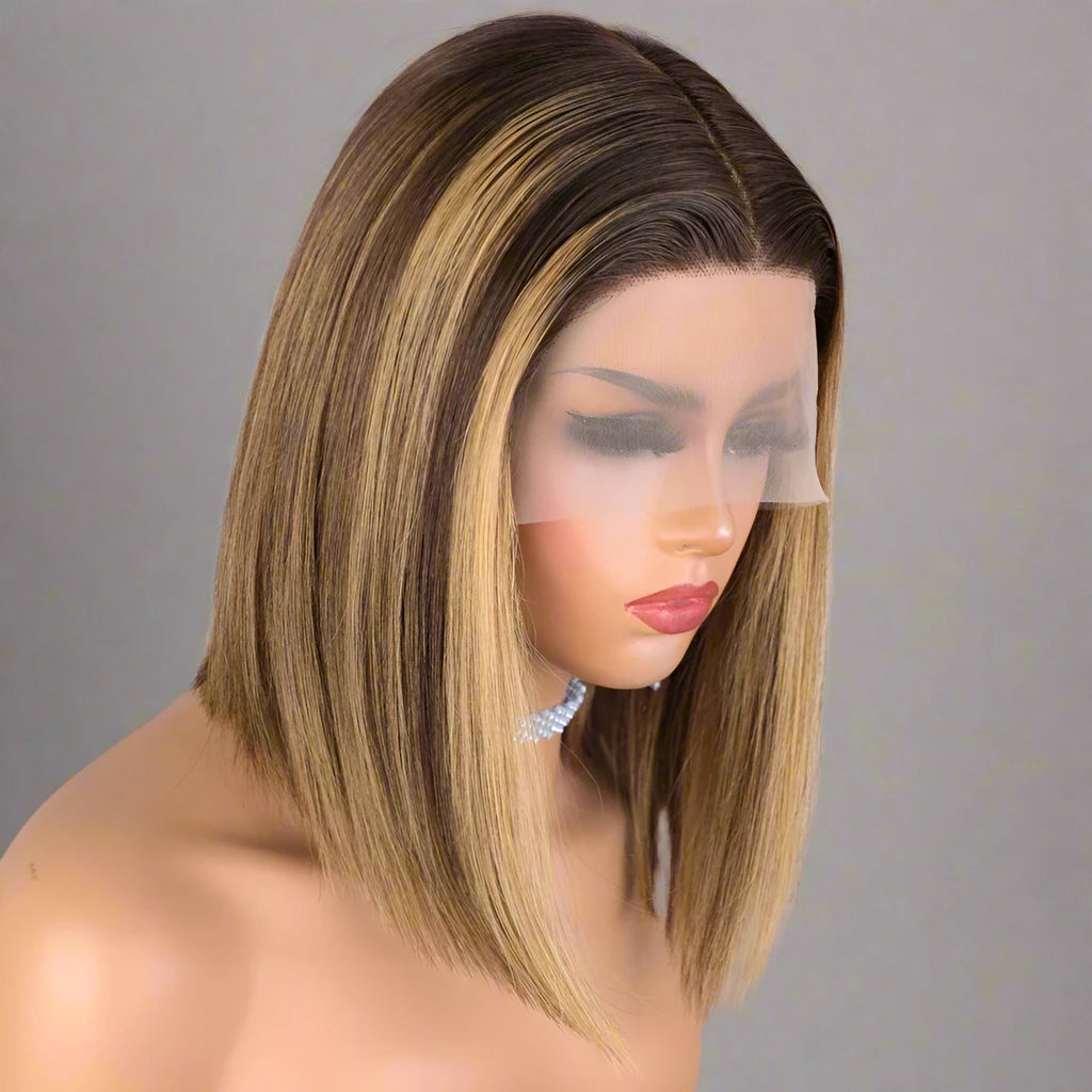 Lace Front Human Hair Pre Plucked Wig