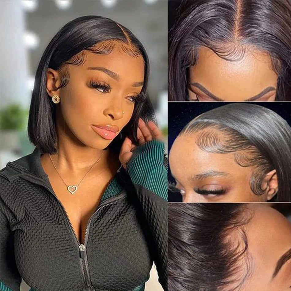 Lace Front Wig Pre Plucked Human Hair