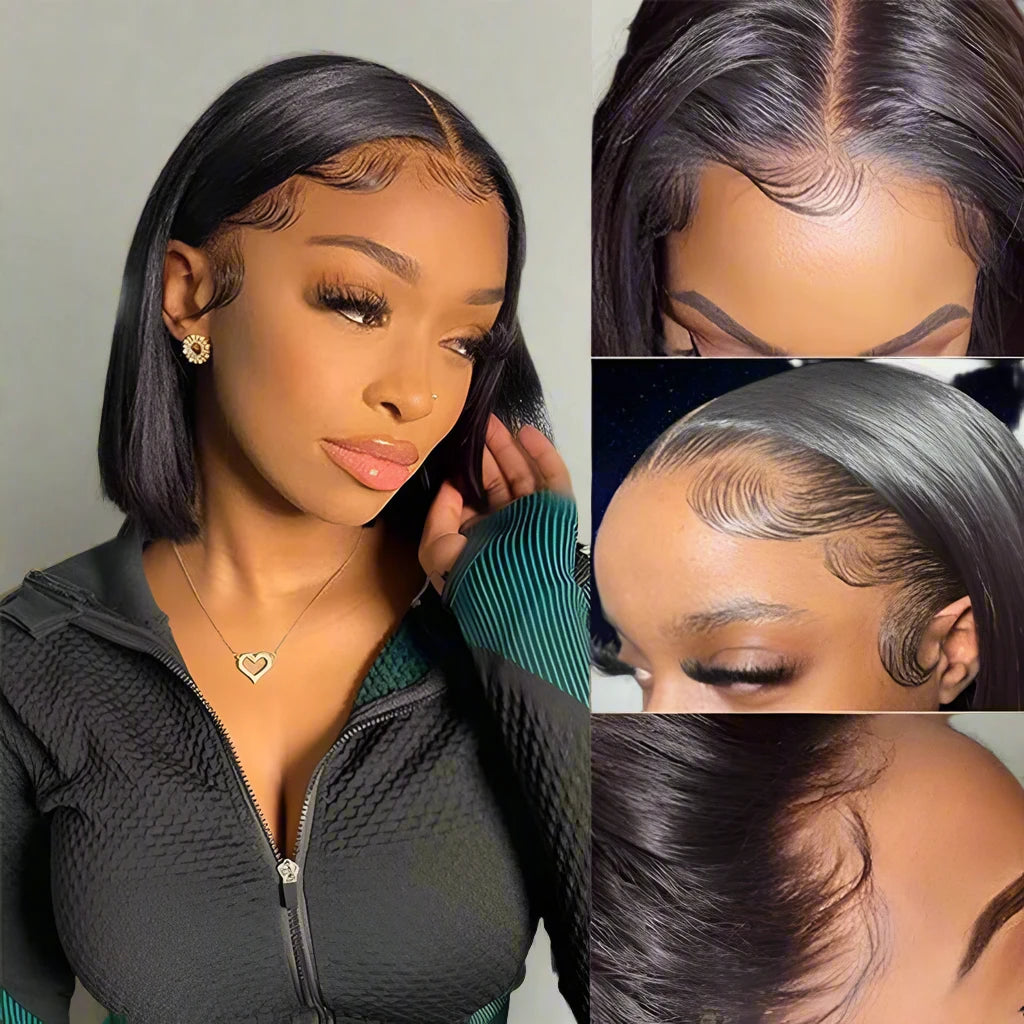 Lace Front Wig Pre Plucked Human Hair