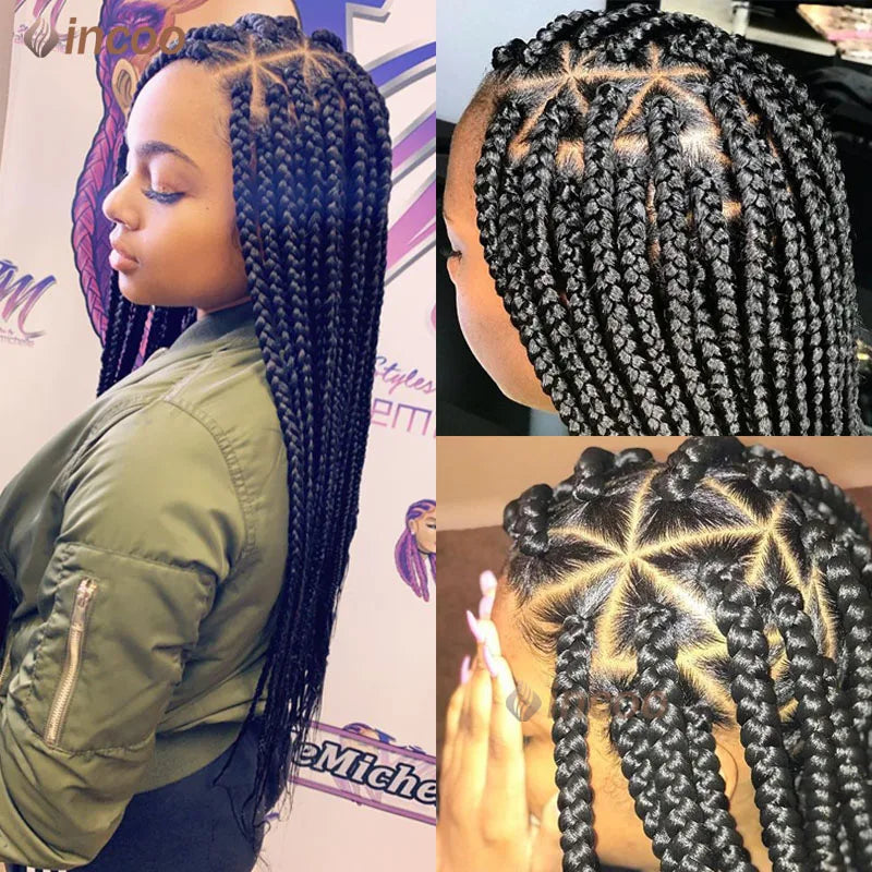 Braided 26 Inch Full Lace Braided Wigs