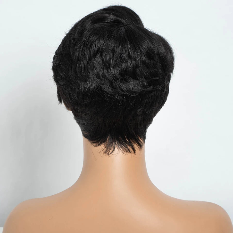 Pixie Lace Front Human Hair Wigs