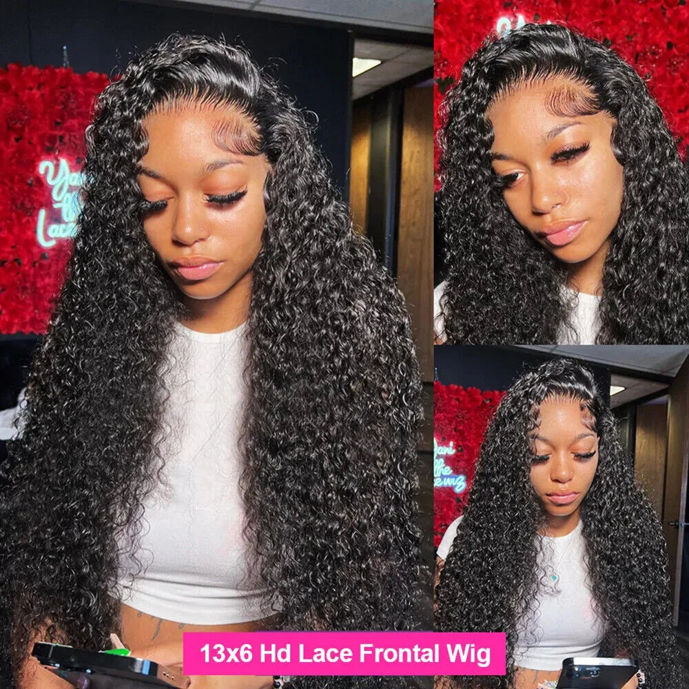 Water Wave Curly Lace Frontal Wig