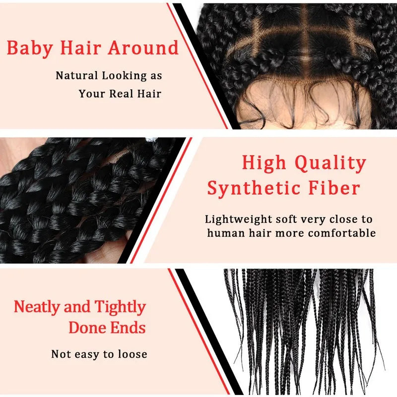 Synthetic Full Lace Braided Wigs