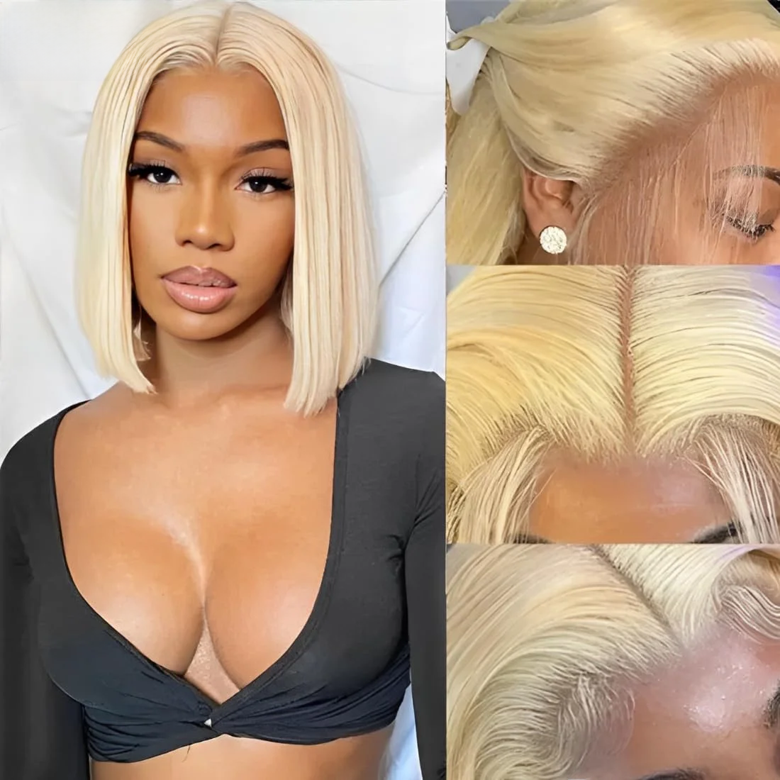 Blonde Human Hair Lace Front Wigs