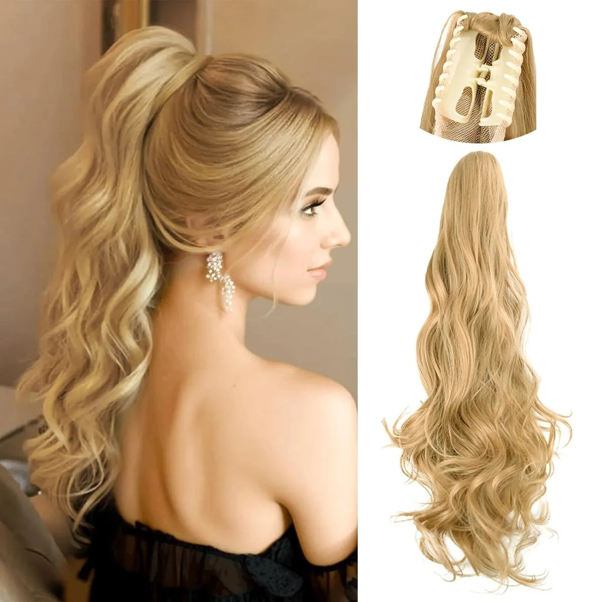 Ponytail Claw Clip H Air Extensions