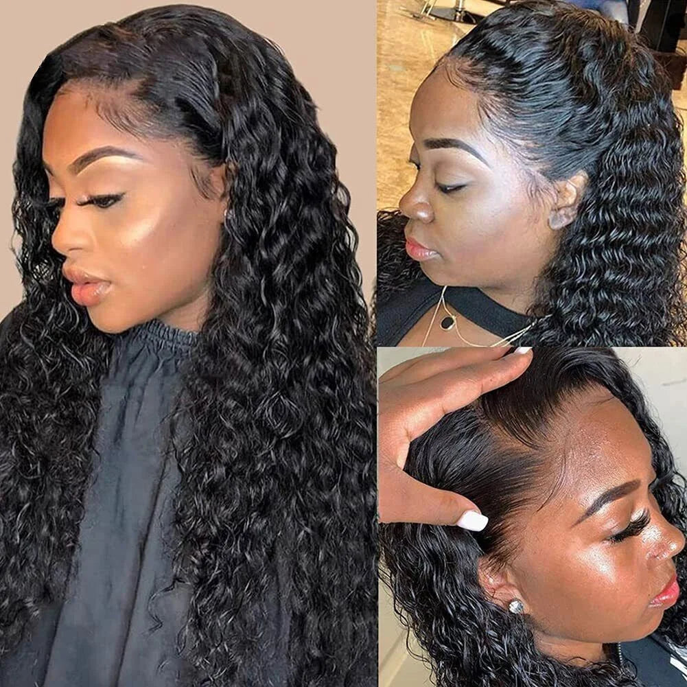 Water Wave Curly Lace Frontal Wig